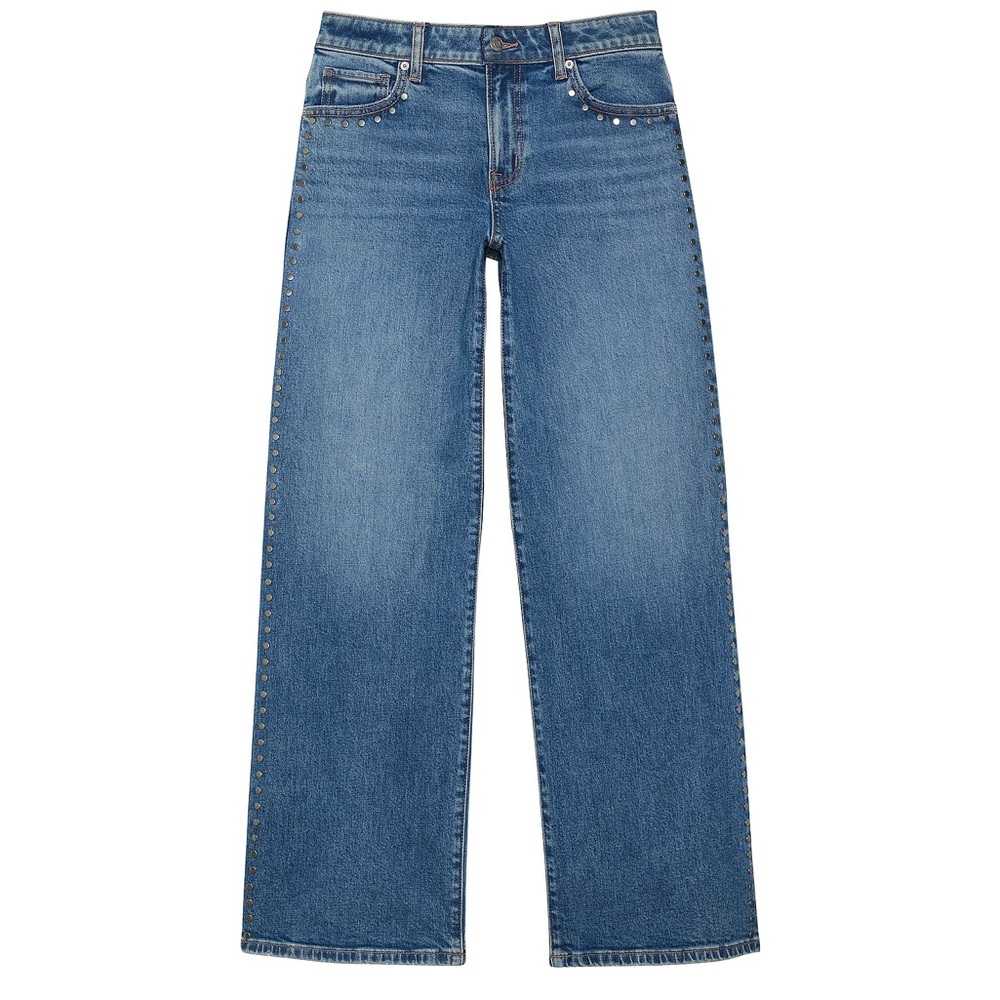 VS Pink Jeans Studded Wide-Leg - Picture 7 of 8